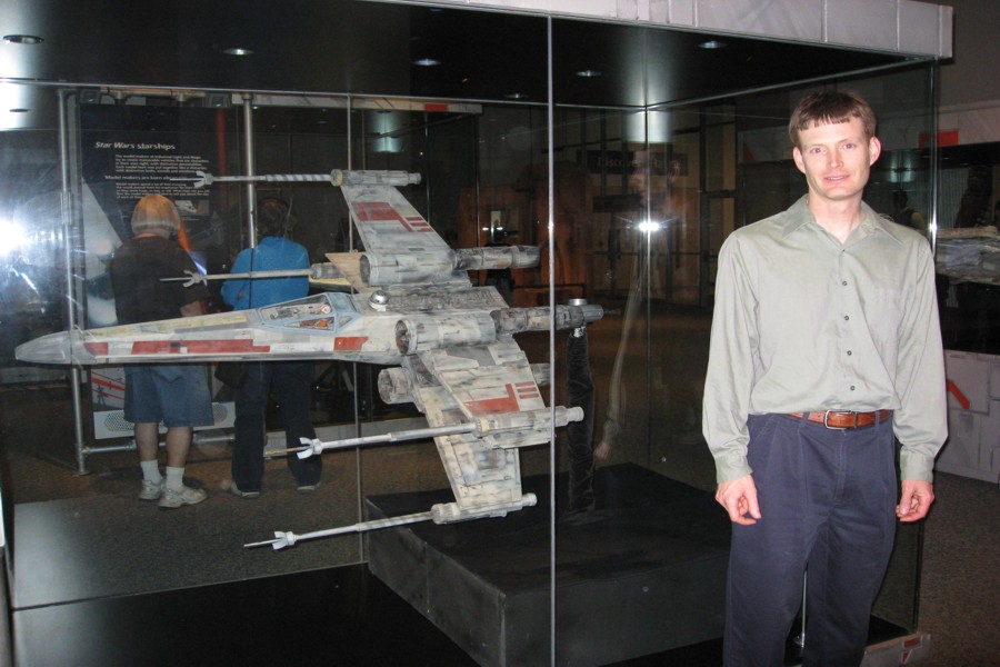 ../image/bill and x-wing fighter.jpg